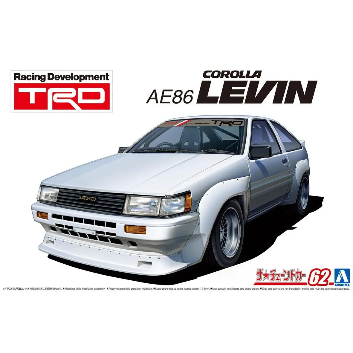 Aoshima 1/24 Trd Ae86 Corolla Levin 83 Toyota 1