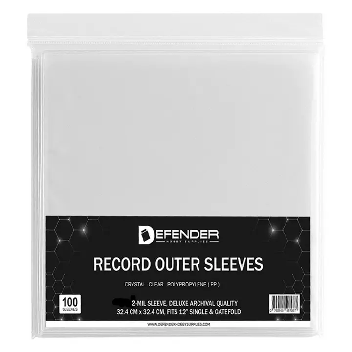 Defender Clear Record Sleeves 12" Vinyl 1