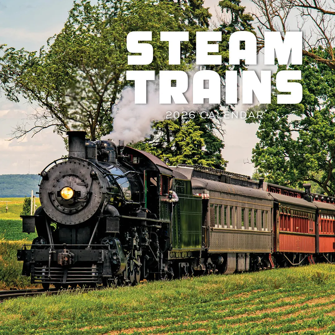 Paper Pocket Steam Trains 2026 Calendar 1