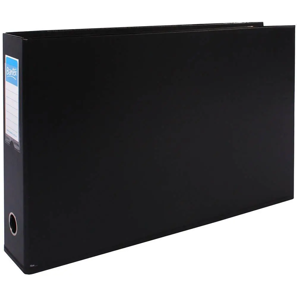 Bantex Lever Arch File Folder Landscape 65Mm A3 Black 4 Pack Bulk 2