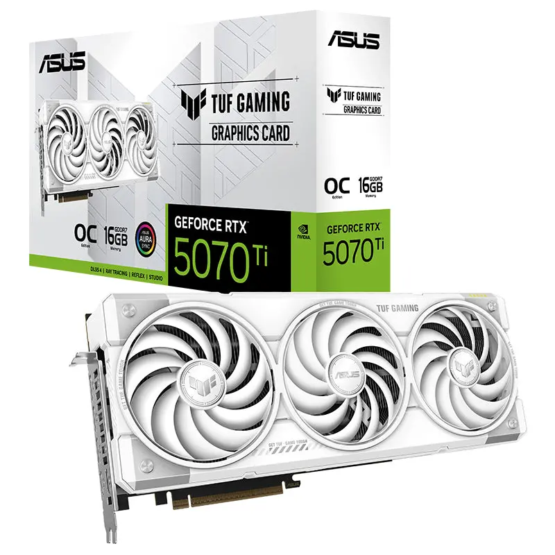Asus Tuf Gaming Geforce Rtx 5070 Ti Oc 16G Graphics Card (White) 1