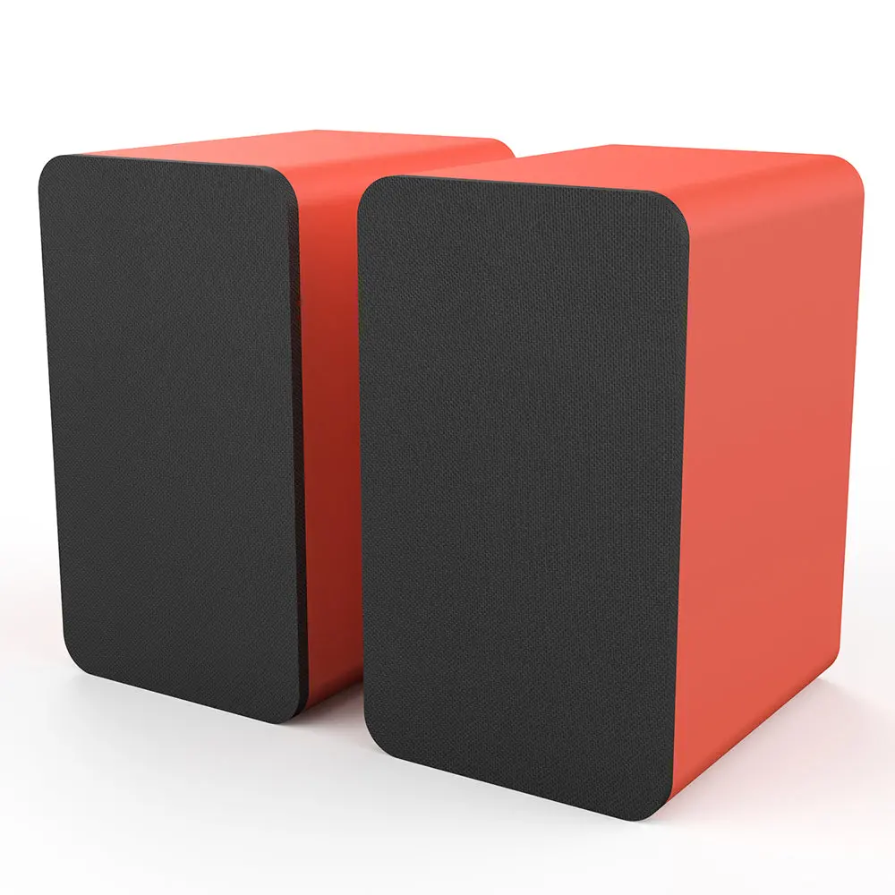 Silcron Slr07 Wireless Active Bookshelf Speakers Set With Hdmi Arc - Red 1