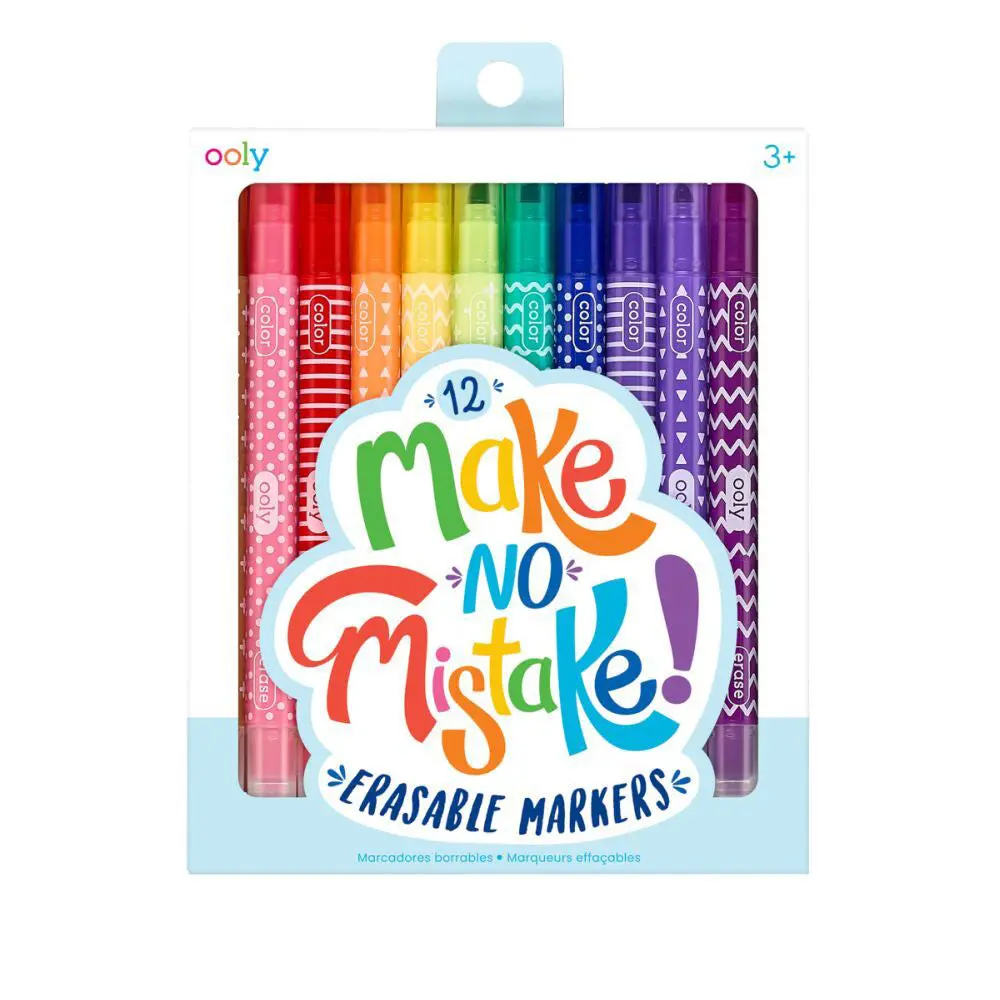 12Pc Ooly Make No Mistake Erasable Markers Colouring Set 3Y+ 1