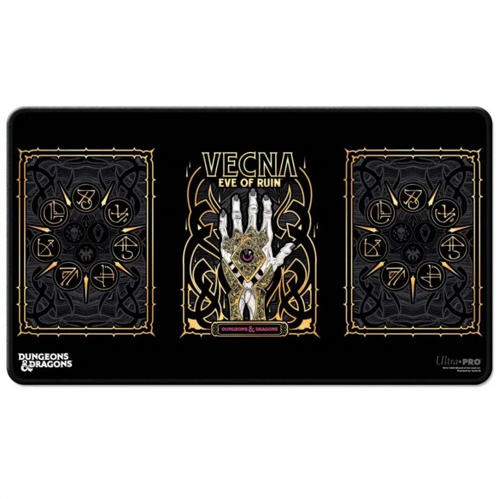 Ultra Pro: Up38462 Vecna Eve Of Ruin Black Stitched Playmat All Art For Dungeons & Dragons 1