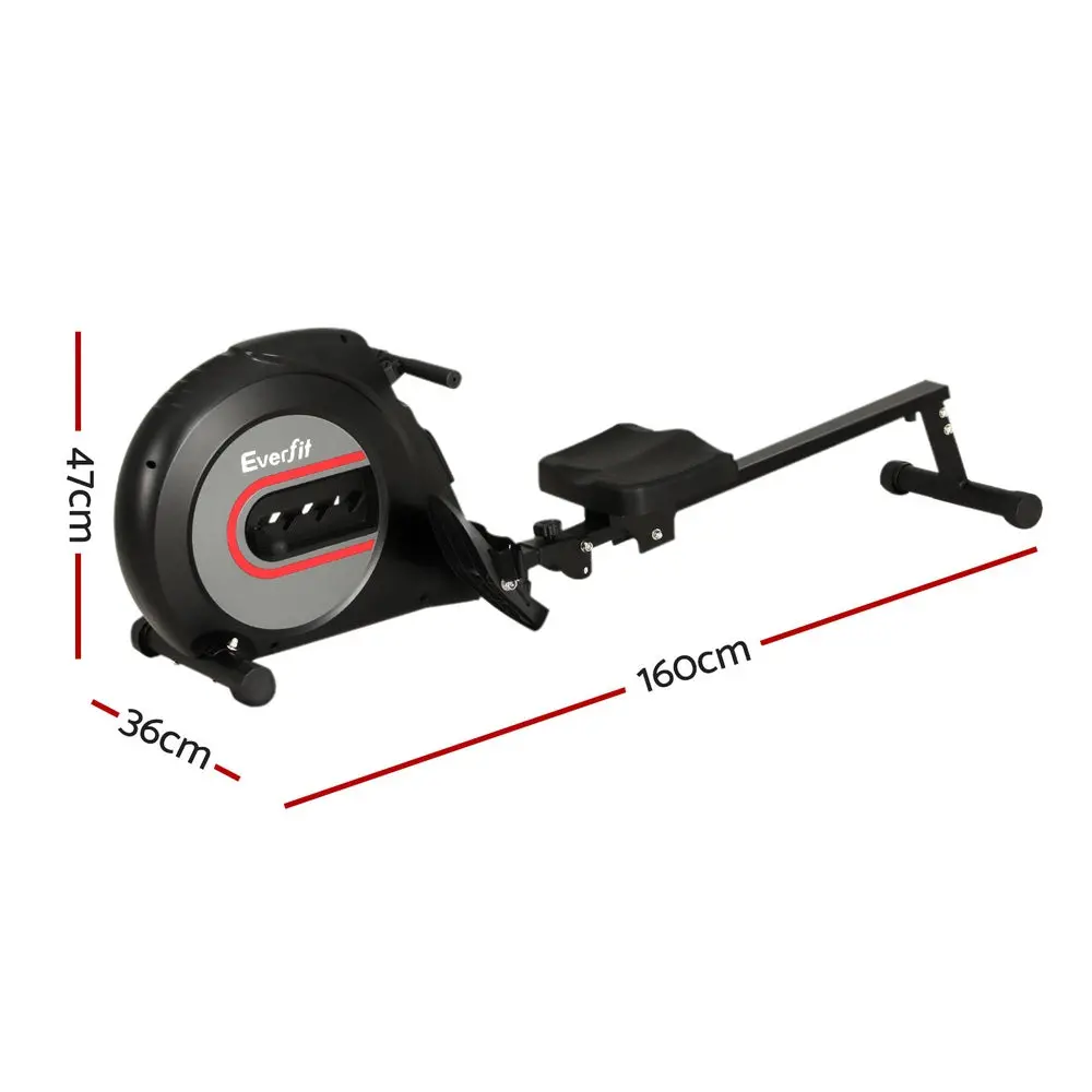 Everfit Rowing Machine Rower Elastic Rope Resistance Fitness Home Cardio (Black) 2