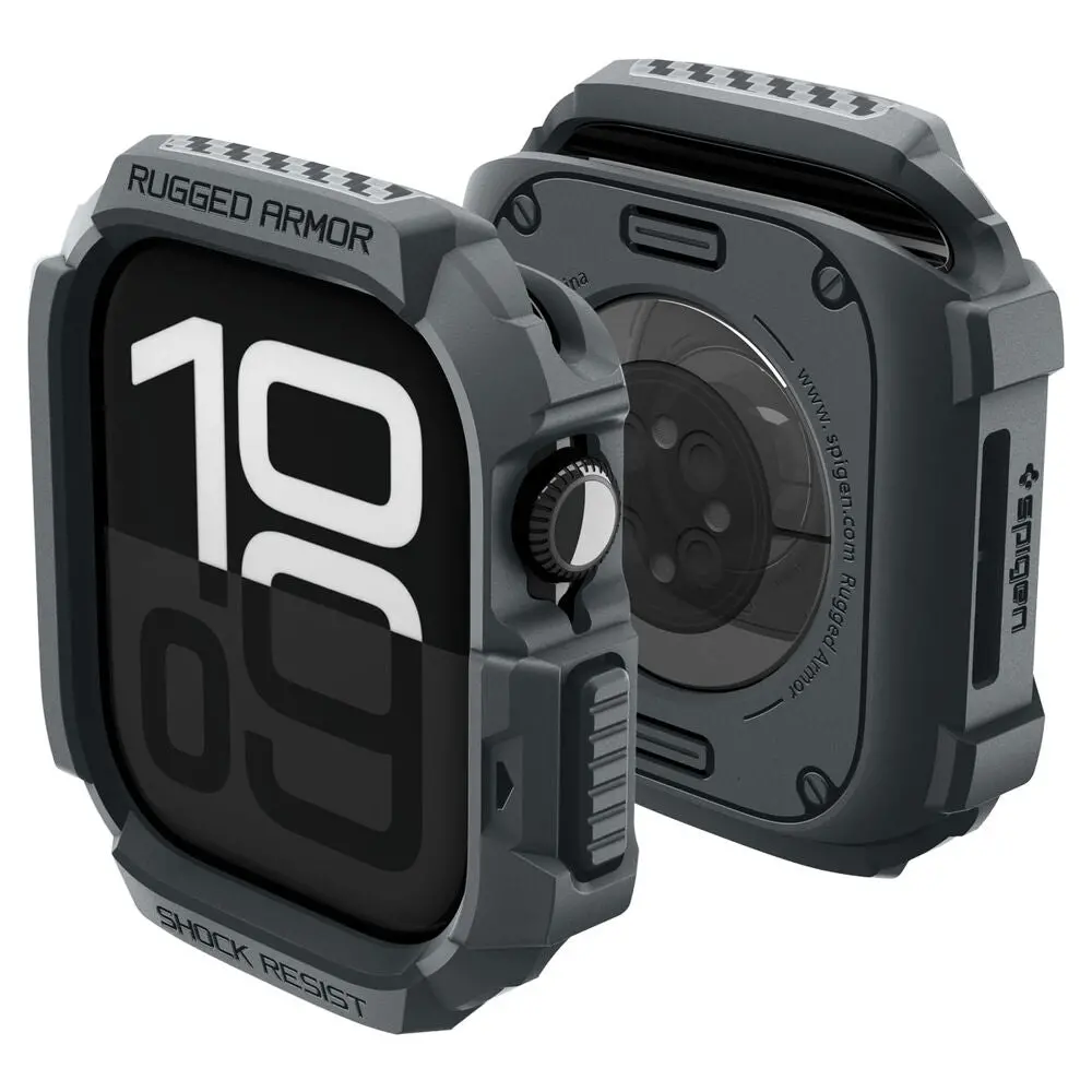 Spigen Apple Watch 46Mm Rugged Armor 2 Case (Dark Grey) 2