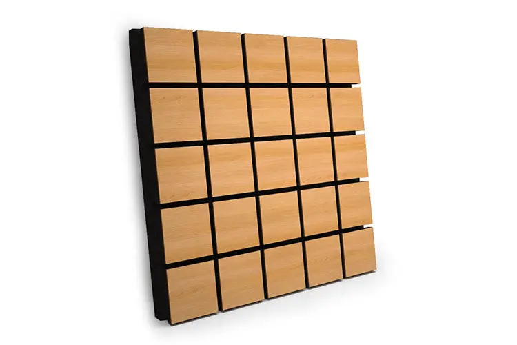 Elite Sound Acoustics 70Mm Panel Foam Absorption Diffuser (Grid Oak) 1
