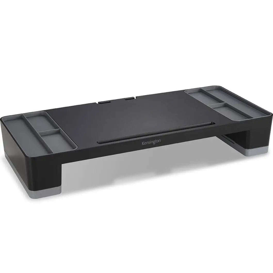 Kensington Monitor Stand Riser Stationery Compartments Organiser Cable Management 1