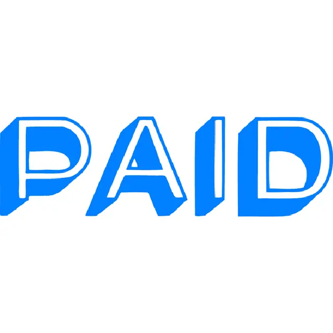Xstamper Cx-Bn 1357 Message Stamp Paid Blue 1