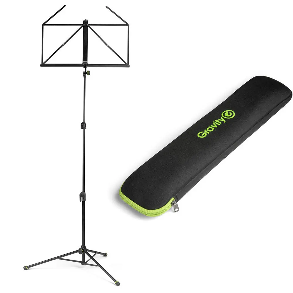 Gravity Ns441 Folding 138.5Cm Music Stand With Carry Bag Black 1