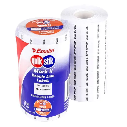 Quikstik Mark Ii Gun Label Permanent Best Before 1000 Labels/Roll White Pack 5 1