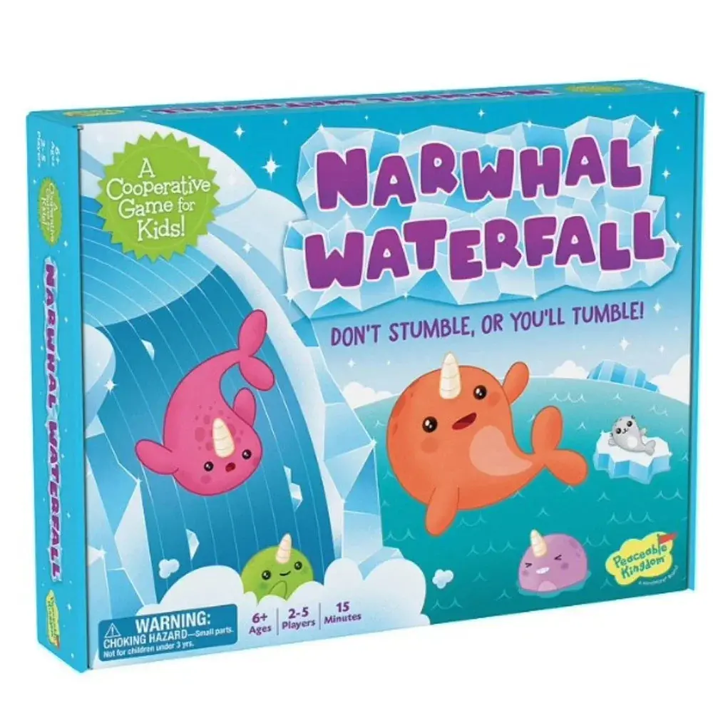 Peaceable Kingdom Narwhal Waterfall Family Game 1
