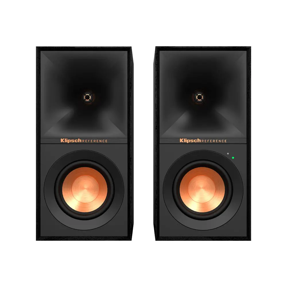Klipsch R-40Pm Powered Wireless Bluetooth Bookshelf 70W Speakers (2X) Black 1