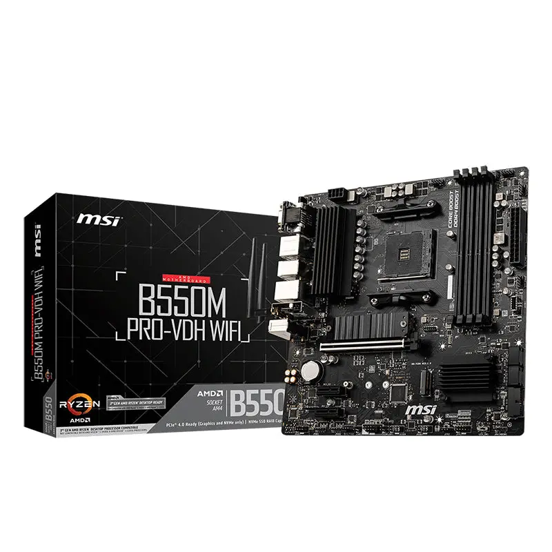 Msi B550m Pro-Vdh Wifi Am4 Matx Motherboard (B550m Pro-Vdh Wifi) 1
