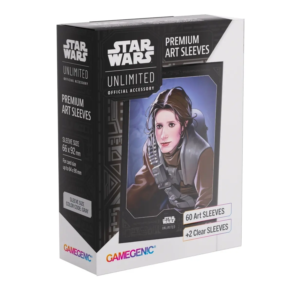 Gamegenic Star Wars Unlimited Premium Art Sleeves - Leia Organa 66Mmx92mm 62 Sleeves Per Pack 1