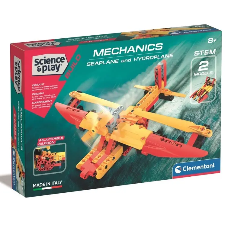Clementoni Science & Play Mechanical - Mechnaical Lab Seaplane & Hydroplane Toy 1