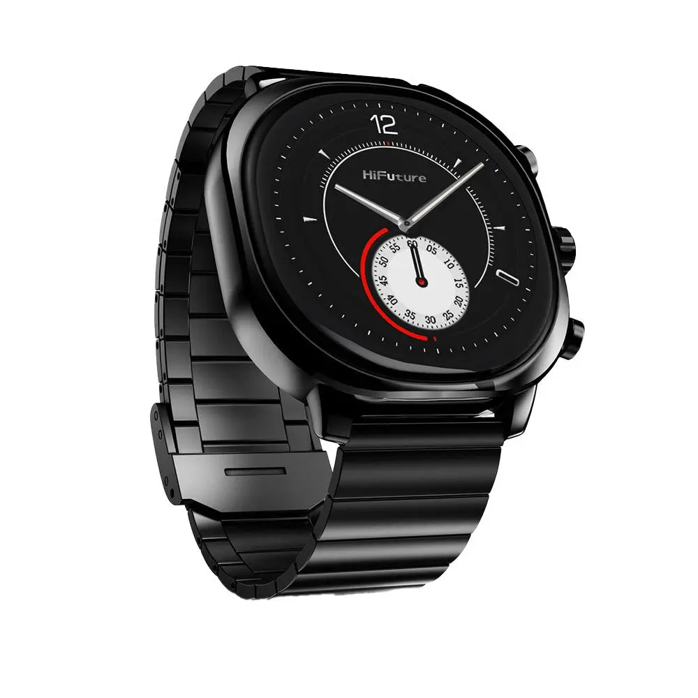 Hifuture Aix Amoled Stainless Steel Smart Watch (Caviar Black) 1