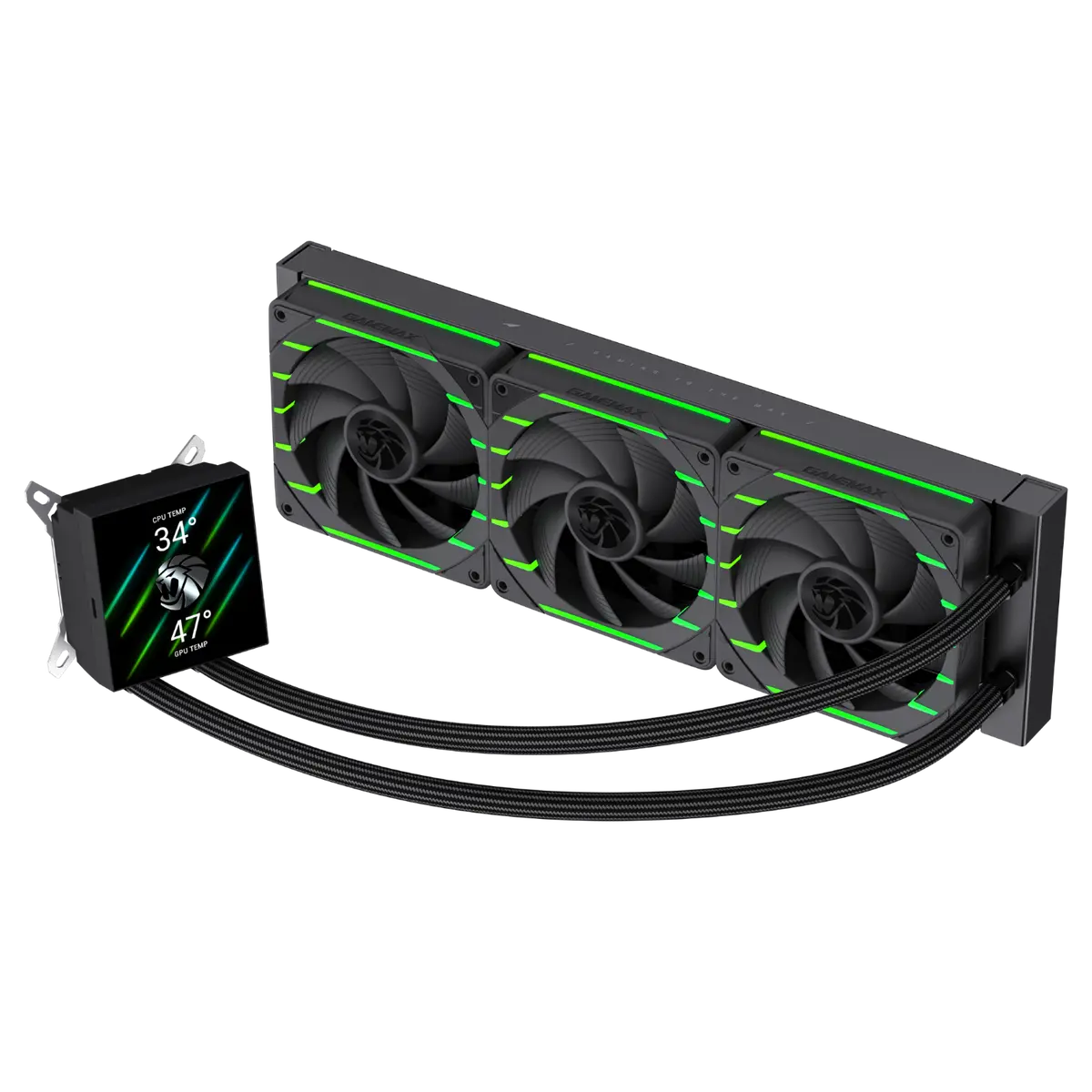Gamemax Hailstorm 360Mm Aio Liquid Cpu Cooler (Black) 1