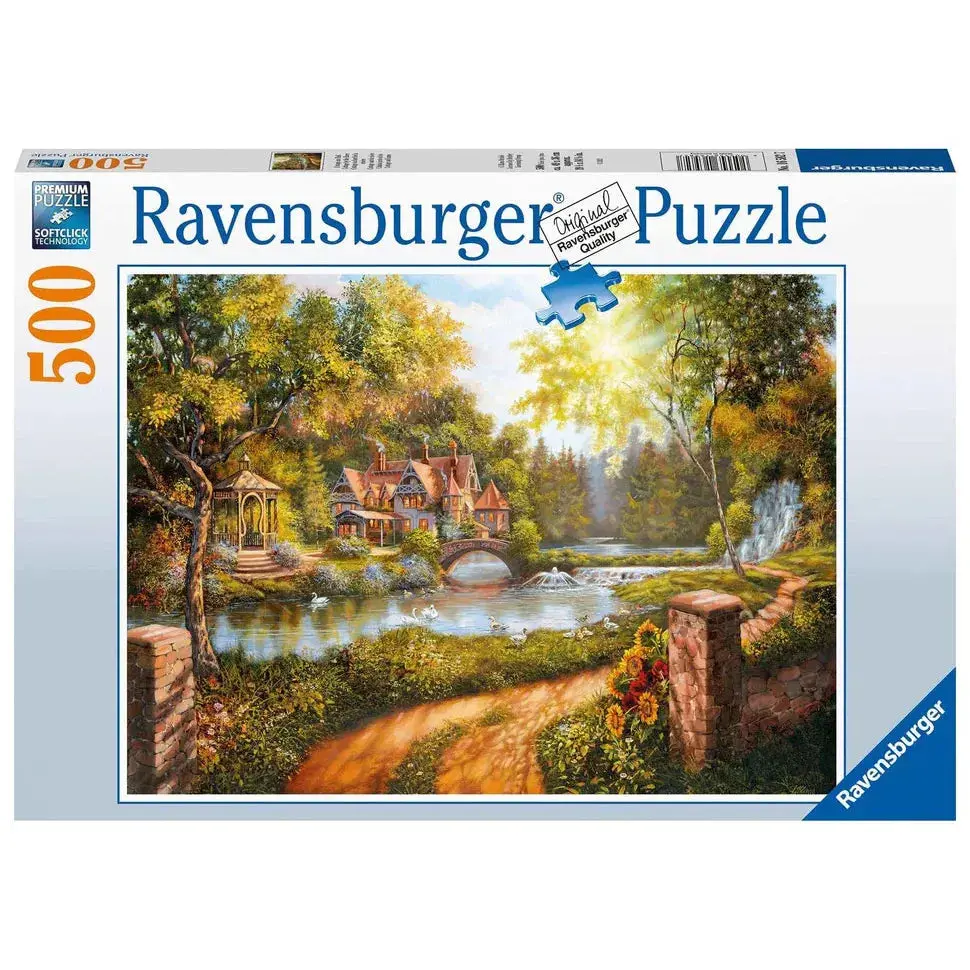 Ravensburger 500Pc Cottage By The River Puzzle 1