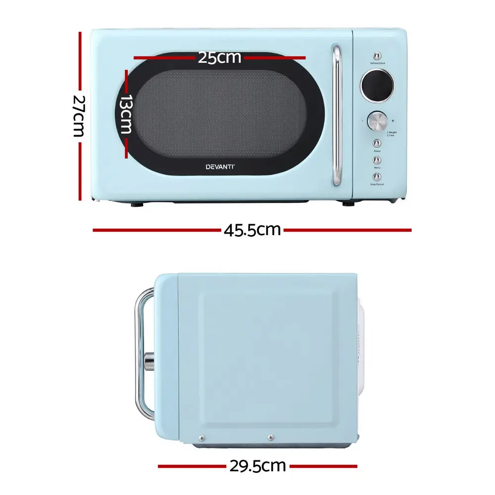 Devanti 20L Microwave Oven 700W (Blue) 2