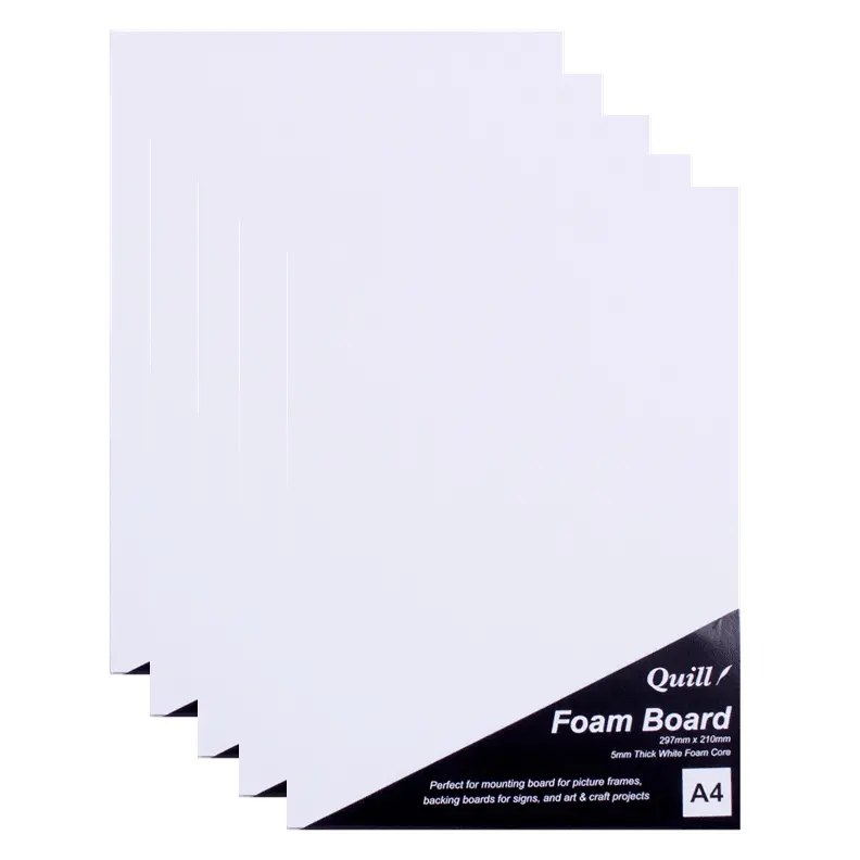 Quill Foam Board Paper A4 White Pack Of 5 1
