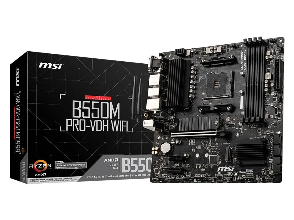 Msi B550m Pro-Vdh Wifi Am4 Matx Motherboard (B550m Pro-Vdh Wifi) 2