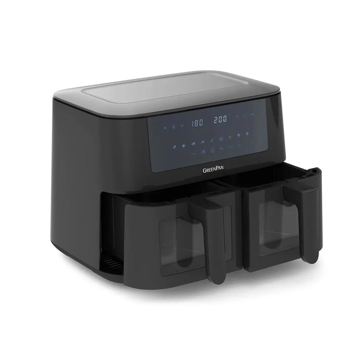 Greenpan Bistro Ceramic Airfryer 4L + 4L Dual Baskets Black 1