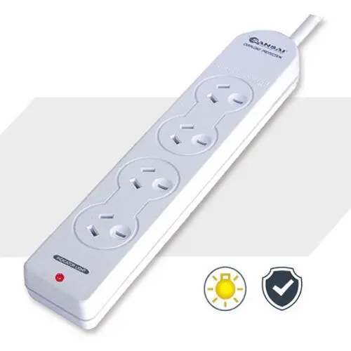 Sansaid 4-Outlet Power Strip Board With Surge Protection & Master Switch 2