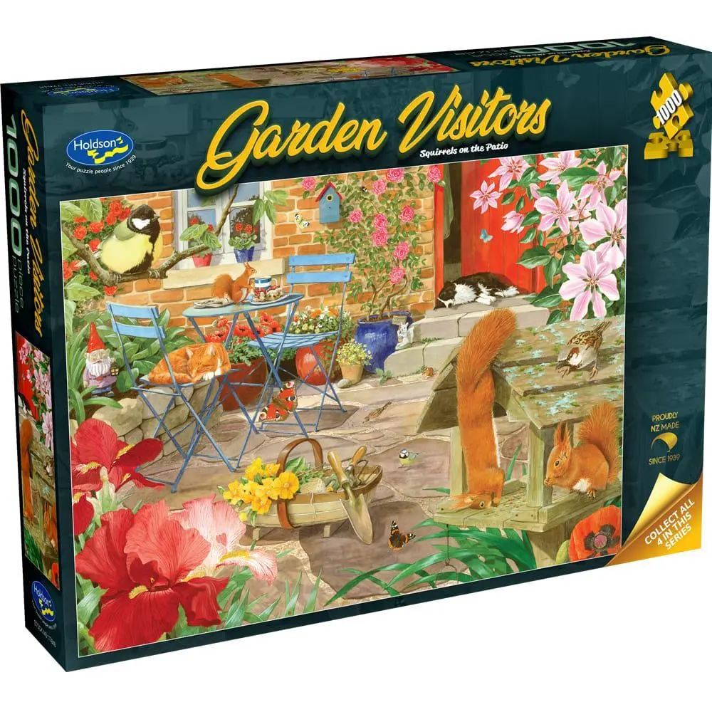 Holdson 1000Pc Garden Visitors Squirrels Puzzle 1