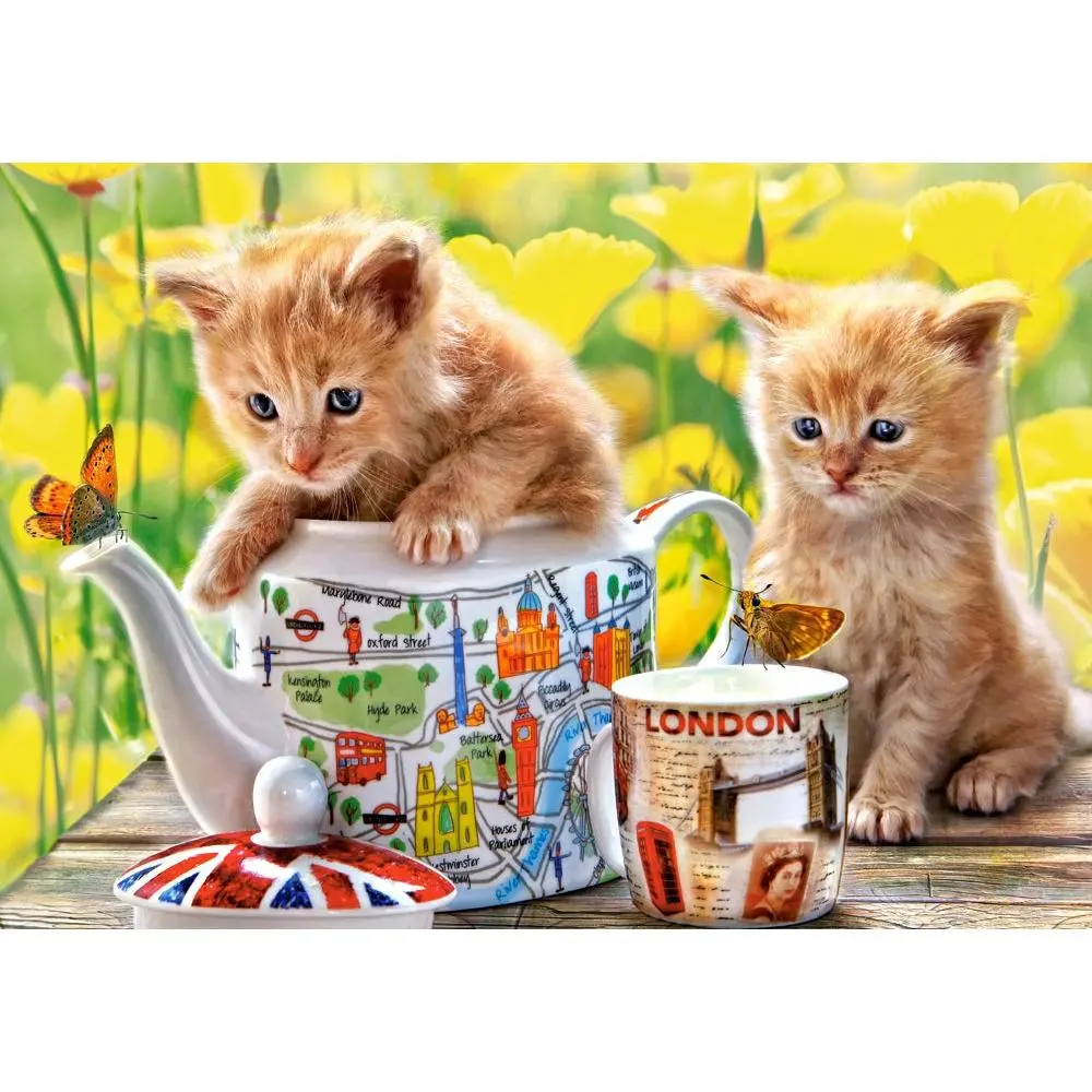 Castorland 500-Pieces Tea Time (Kittens) Puzzle 2