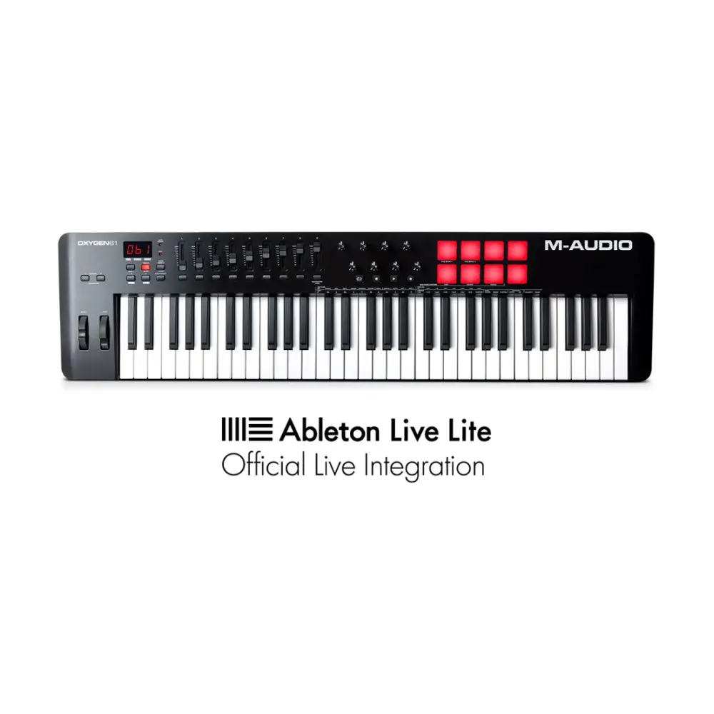 M-Audio Oxygen Mkv Usb-Midi Connected Keyboard Controller Pads/Pots/Fader 61 Key 2