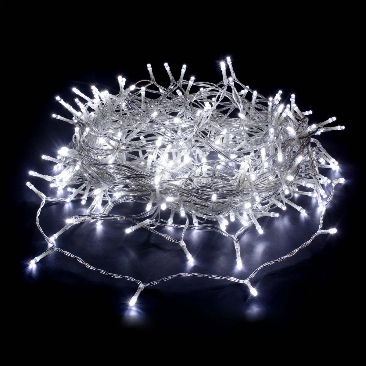 Lexi Lighting 520 Led Connectable Fairy Christmas Lights Chain With Clear Cable - White 1