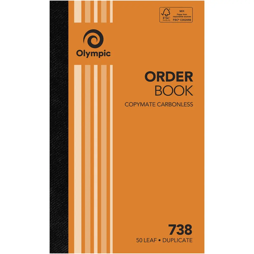 Olympic 10 Pack 738 Duplicate Order Book Carbonless 50 Leaf Bulk 2