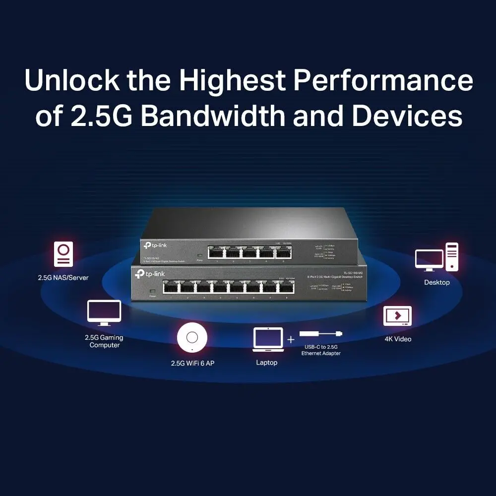 Tp-Link Tl-Sg105-M2 5-Port 2.5G Desktop Switch 2