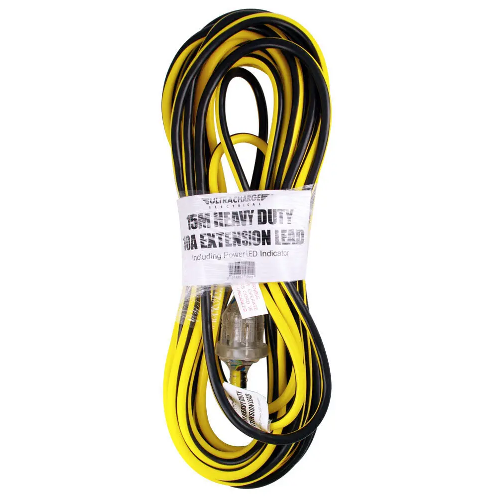 Ultracharge 15M Heavy Duty Extension Lead 10A 240V With Power Indicator 1