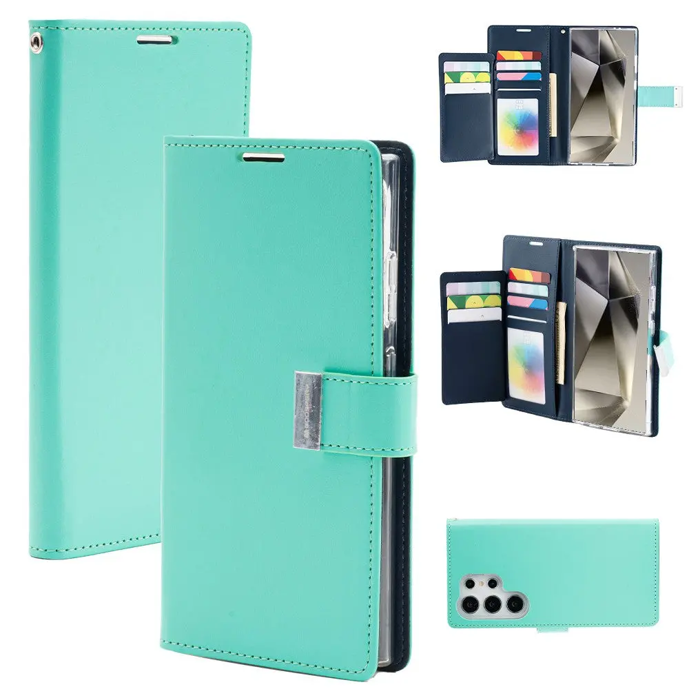 Goospery Rich Diary For Galaxy S24 Ultra - Mint 1