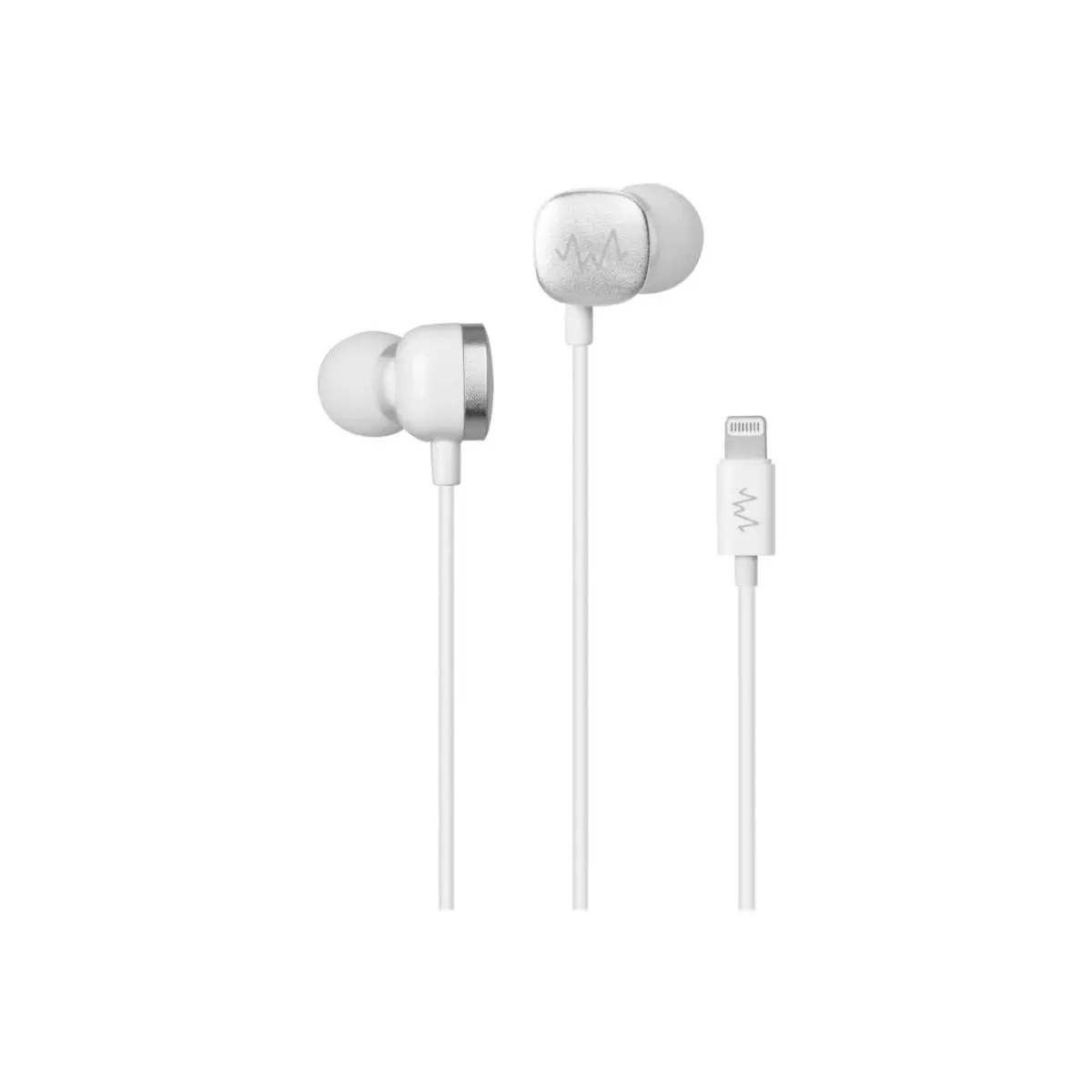 Wave Corded In-Ear Headphones For Iphone 14 Pro Max/Ipad (White) 2