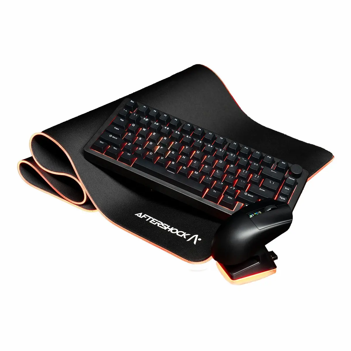 Aftershock Combo Kit (Oden 75 Black Keyboard, Sliver+ Xxl Rgb Mouse Pad, M1 Pro Black Wireless Mouse) 1