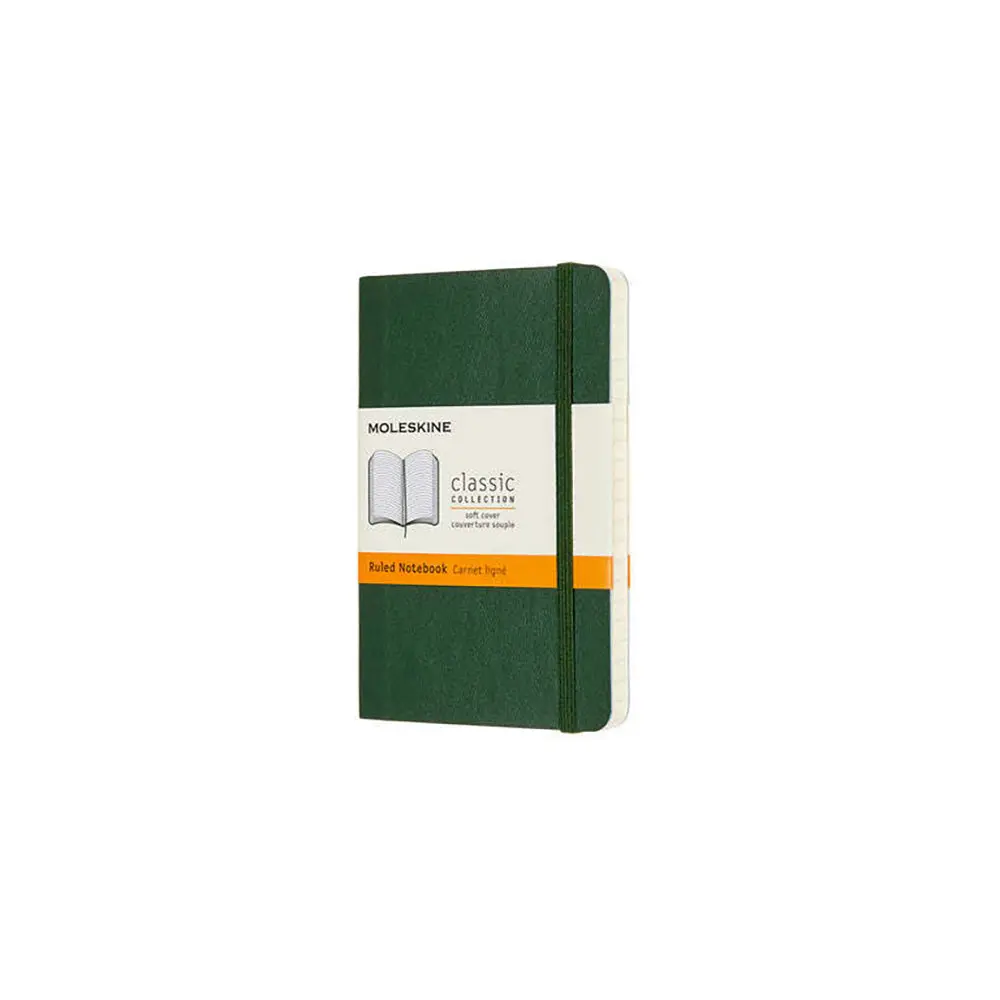 Moleskine Classic Soft Cover Notebook Ruled Pocket (Myrtle Green) 1