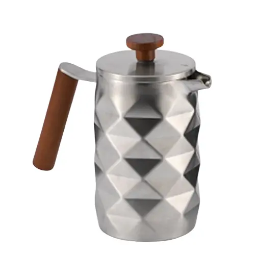 Coffee Culture Diamond Stainless Steel French Coffee Press 600Ml (Matt Silver) 1