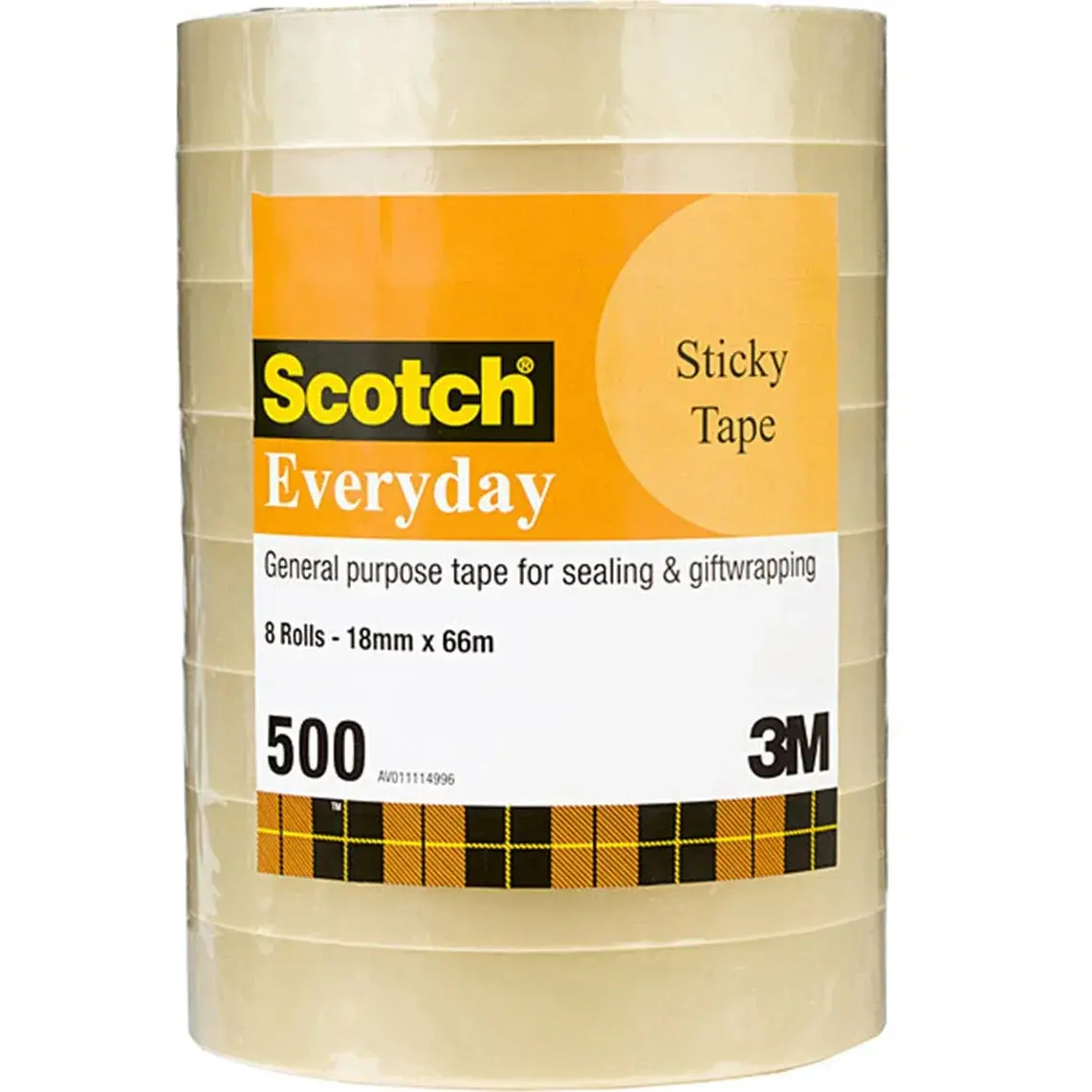 Scotch 502 Sticky Tape 18Mmx66m Pack 8 Rolls Tower 1