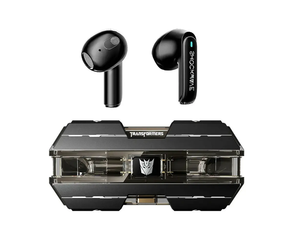 Transformers Tf-T01 True Wireless Bluetooth Earbuds (Shock Wave Black) 1