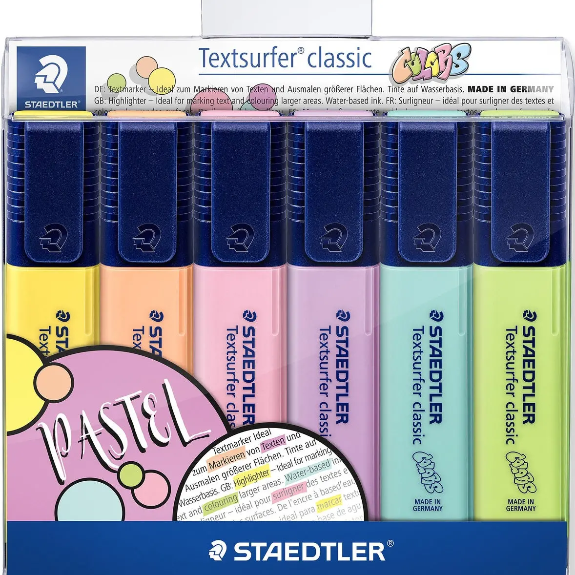 Staedtler Textsurfer Pastel Colours Classic Highlighters Pack 6 Wallet 1