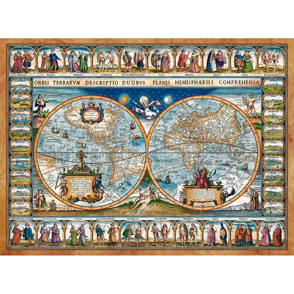Castorland 2000-Pieces Mapc Of The World 1639 Puzzle 2
