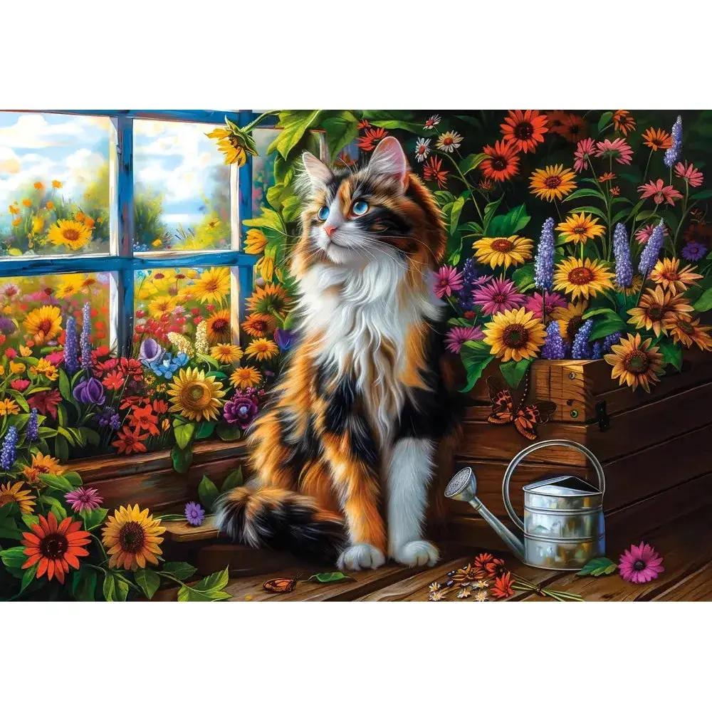 Castorland 1000-Pieces Blooming Cat Meditation Puzzle 2