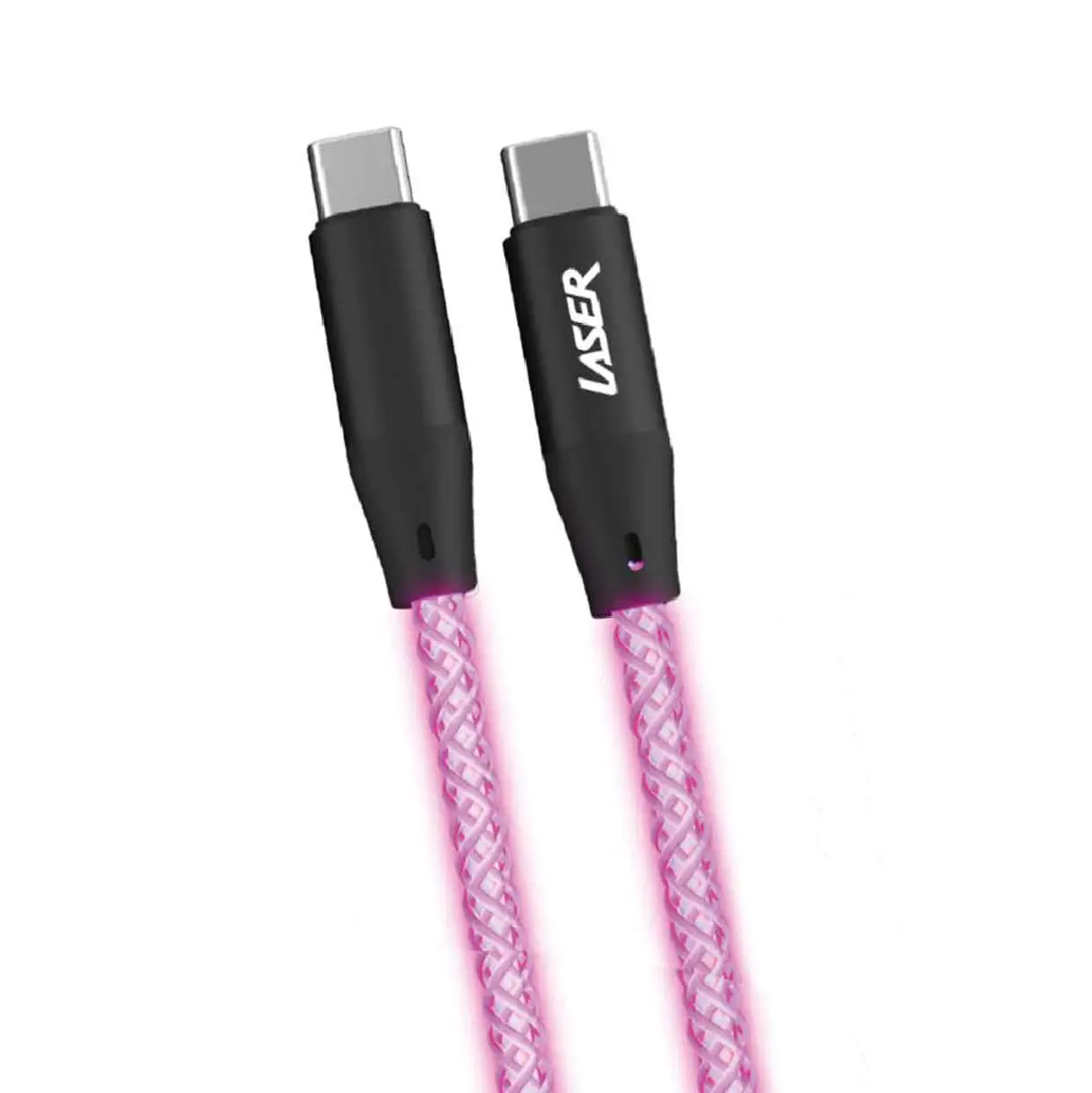 Laser 1M Led Usb-C 60W Braided Cable (Rainbow) 1