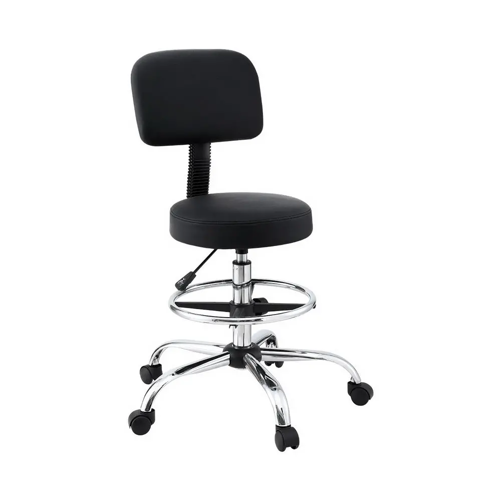 Artiss Office Chair Drafting Computer Standing Desk Chairs Ergonomic Pu (Black) 1