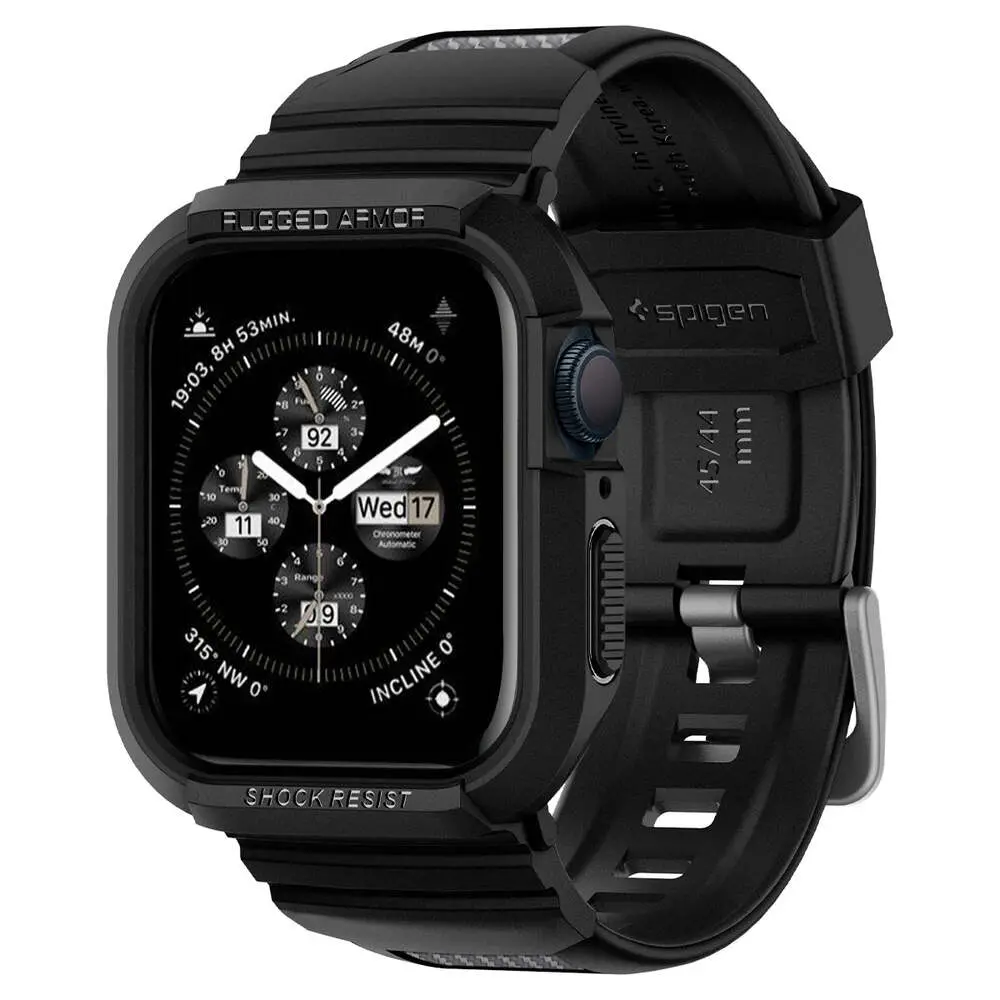 Spigen Apple Watch 41Mm 40Mm Rugged Armor Pro Case (Black) 1
