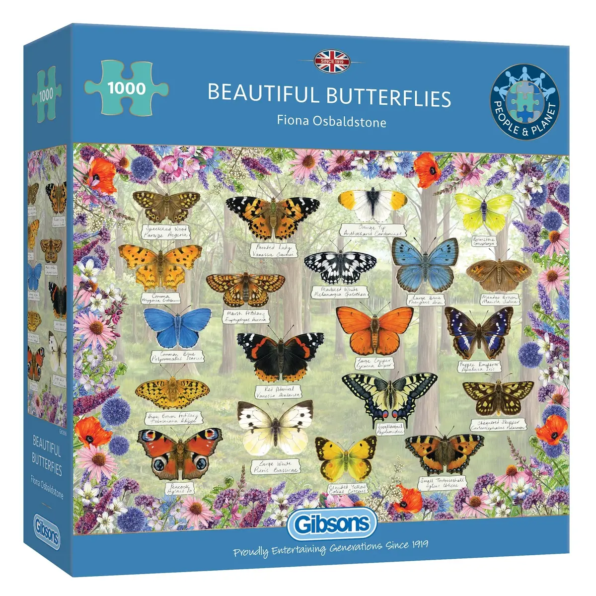 Gibsons 1000Pc Beautiful Butterflies Puzzle 1