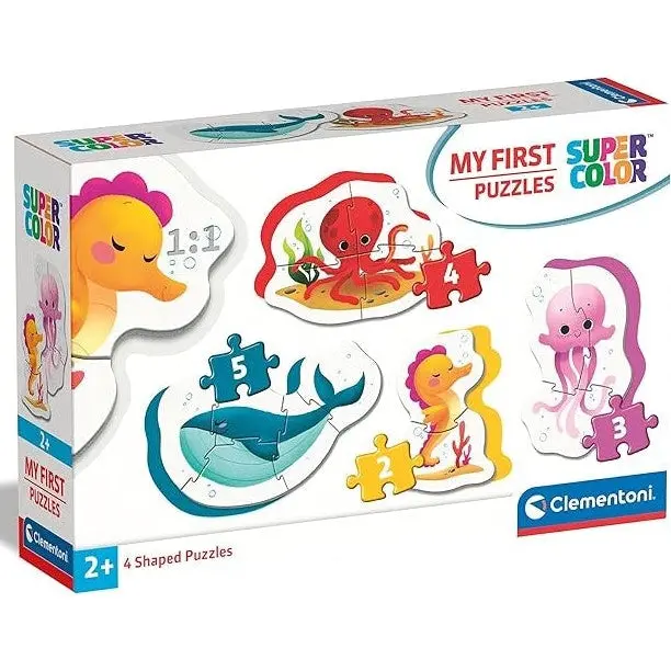 Clementoni My First Puzzles Sea Life 4 Shaped Puzzles 1